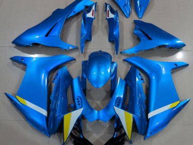 Full Gloss Light Blue 2011-2024 Suzuki GSXR 600-750 Motorcycle Fairing