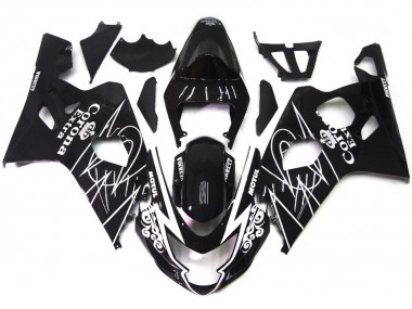 Gloss Black Corona Style 2004-2005 Suzuki GSXR 600-750 Motorcycle Fairing