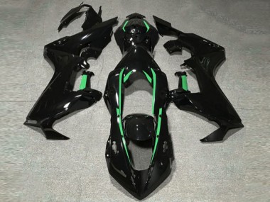 Gloss Black & Forest Green Lining 2017-2023 Honda CBR1000RR Motorcycle Fairing