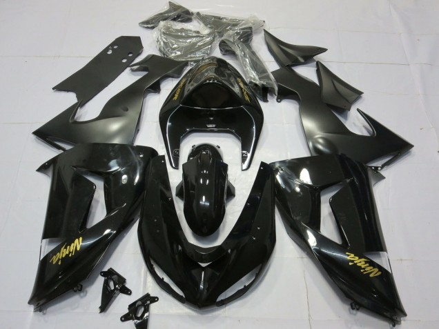 Gloss Black Gold 2006-2007 Kawasaki ZX10R Motorcycle Fairing