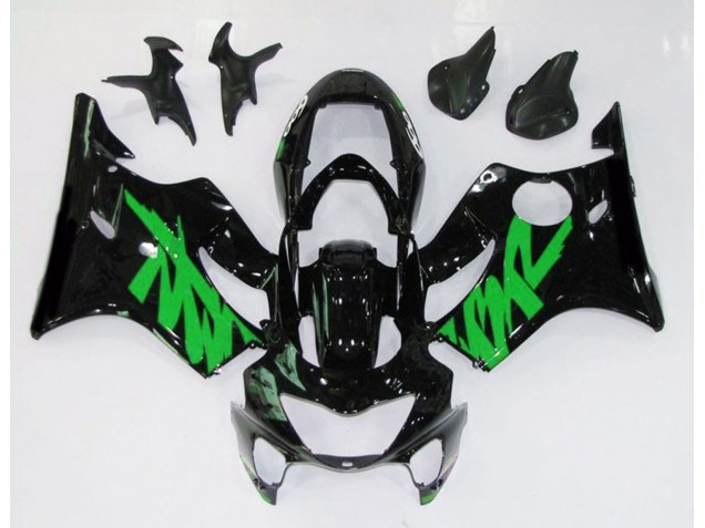 Gloss Black & Green 1999-2000 Honda CBR600 F4 Motorcycle Fairing