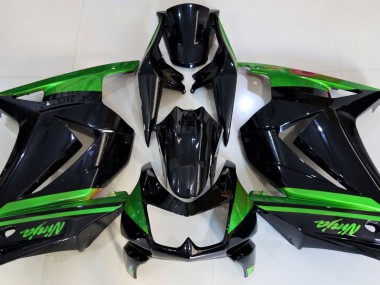 Gloss Black & Green 2008-2012 Kawasaki Ninja 250 Motorcycle Fairing