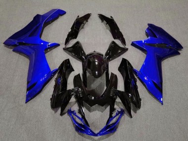 Gloss Black and Aqua Blue 2011-2024 Suzuki GSXR 600-750 Motorcycle Fairing