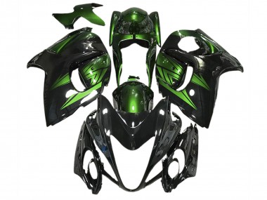 Gloss Black and Deep Green 2008-2020 Suzuki GSXR 1300 Hayabusa Motorcycle Fairing