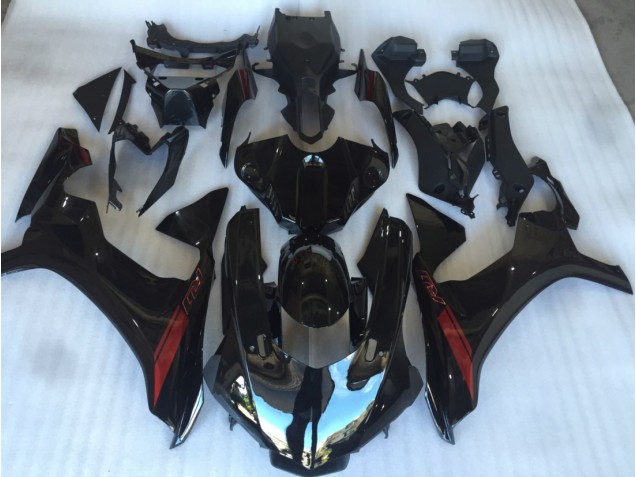 Gloss Black with Red Logo 2015-2019 Yamaha R1 Motorcycle Fairing