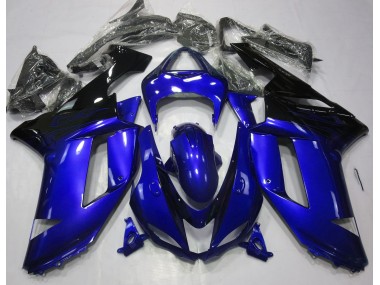 Gloss Blue & Black 2007-2008 Kawasaki ZX6R Motorcycle Fairing