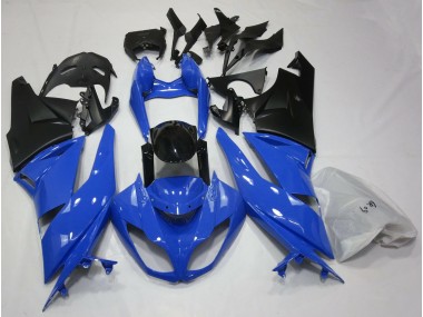 Gloss Blue & Black 2009-2012 Kawasaki ZX6R Motorcycle Fairing