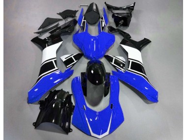 Gloss Blue White and Black 2015-2019 Yamaha R1 Motorcycle Fairing