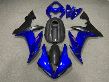 Gloss Blue and Carbon Fiber Style 2004-2006 Yamaha R1 Motorcycle Fairing