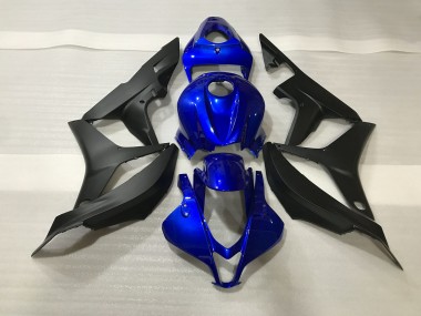 Gloss Blue and Matte Black 2007-2008 Honda CBR600RR Motorcycle Fairing