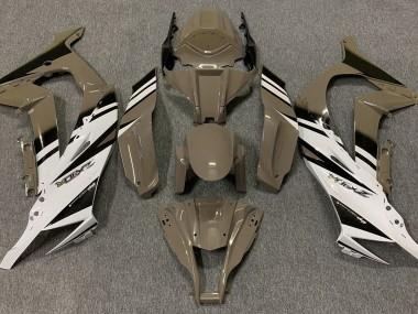 Gloss Brown & White 2011-2015 Kawasaki ZX10R Motorcycle Fairing