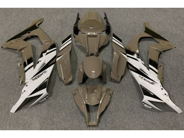 Gloss Brown & White 2011-2015 Kawasaki ZX10R Motorcycle Fairing