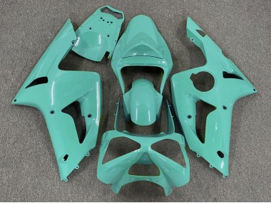 Gloss Cyan Plain 2003-2004 Kawasaki ZX6R Motorcycle Fairing