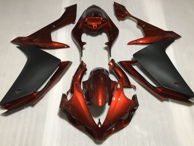 Gloss Dark Orange & Black 2007-2008 Yamaha R1 Motorcycle Fairing