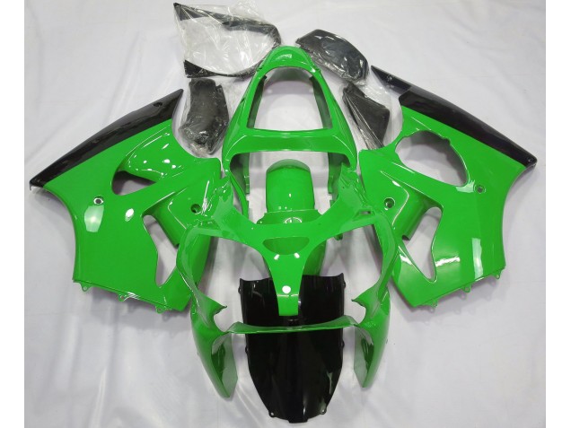 Gloss Green & Black 2000-2002 Kawasaki ZX6R Motorcycle Fairing