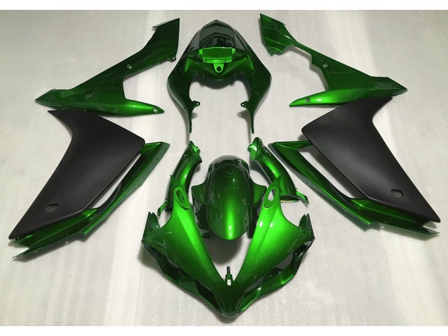 Gloss Green & Black 2007-2008 Yamaha R1 Motorcycle Fairing