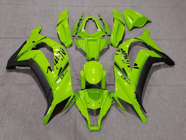 Gloss Green & Black 2011-2015 Kawasaki ZX10R Motorcycle Fairing