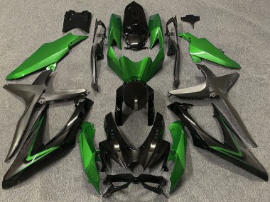 Gloss Green & Green R 2008-2010 Suzuki GSXR 600-750 Motorcycle Fairing