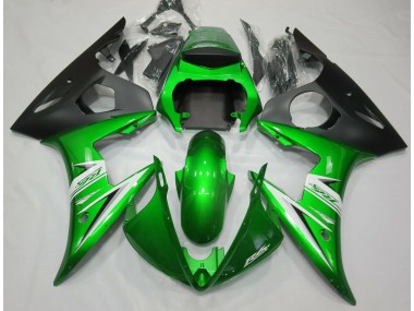 Gloss Green & White 2005 Yamaha R6 Motorcycle Fairing