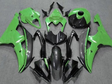 Gloss Green and Carbon 2008-2016 Yamaha R6 Motorcycle Fairing