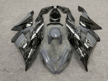 Gloss Grey and Black 2013-2018 Kawasaki ZX6R Motorcycle Fairing