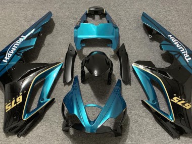 Gloss Light Blue and Black 2009-2012 Triumph Daytona 675 Motorcycle Fairing