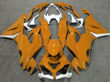 Gloss Orange & White 2019-2023 Kawasaki ZX6R Motorcycle Fairing