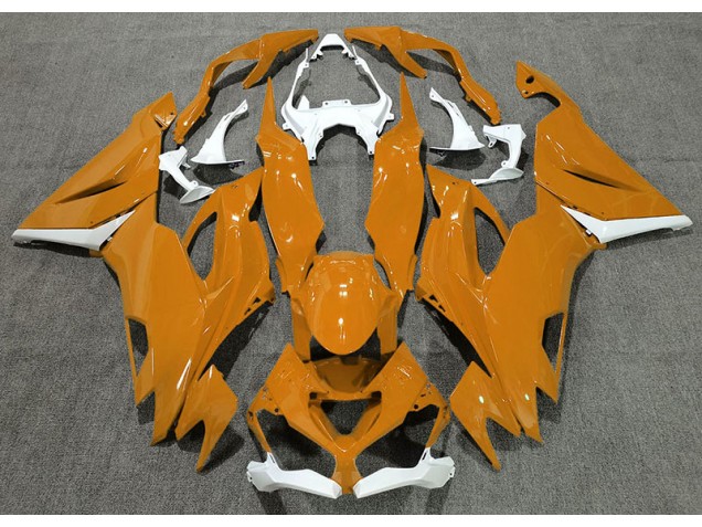 Gloss Orange & White 2019-2023 Kawasaki ZX6R Motorcycle Fairing