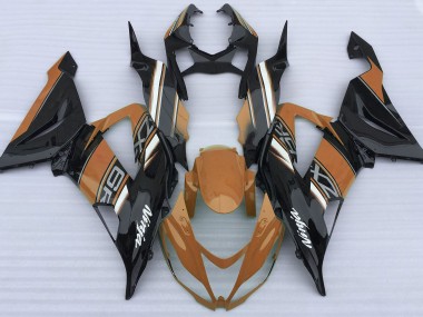 Gloss Orange and Black 2013-2018 Kawasaki ZX6R Motorcycle Fairing