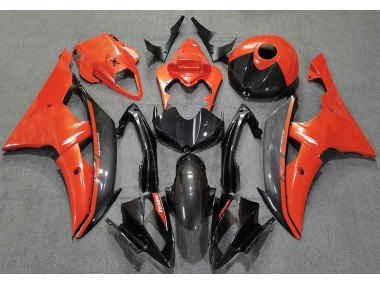 Gloss Orange and Carbon 2008-2016 Yamaha R6 Motorcycle Fairing