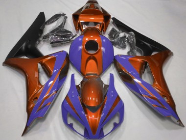 Gloss Orange and Dark Blue 2006-2007 Honda CBR1000RR Motorcycle Fairing