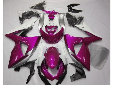 Gloss Pink & White 2009-2016 Suzuki GSXR 1000 Motorcycle Fairing