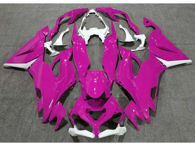 Gloss Pink & White 2019-2023 Kawasaki ZX6R Motorcycle Fairing