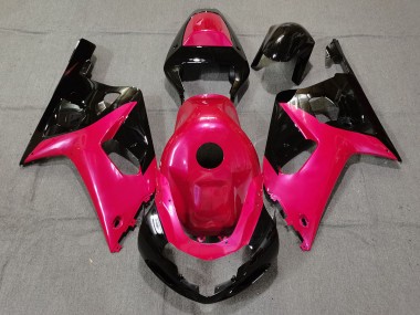 Gloss Pink and Black 2001-2003 Suzuki GSXR 600-750 Motorcycle Fairing