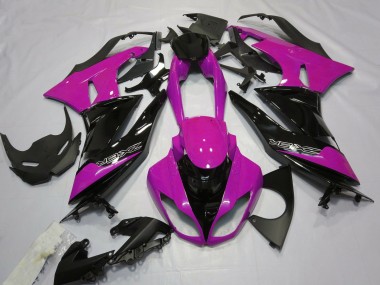 Gloss Pink and Black 2009-2012 Kawasaki ZX6R Motorcycle Fairing