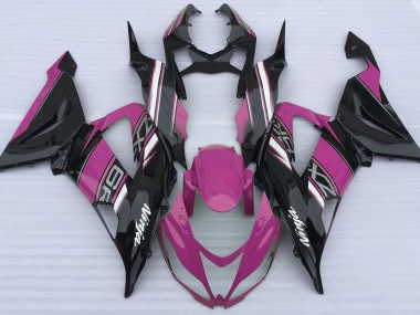 Gloss Pink and Black 2013-2018 Kawasaki ZX6R Motorcycle Fairing