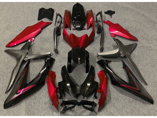 Gloss Red & Green R 2008-2010 Suzuki GSXR 600-750 Motorcycle Fairing