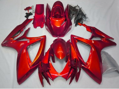 Gloss Red Plain 2006-2007 Suzuki GSXR 600-750 Motorcycle Fairing