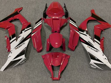 Gloss Red & White 2011-2015 Kawasaki ZX10R Motorcycle Fairing