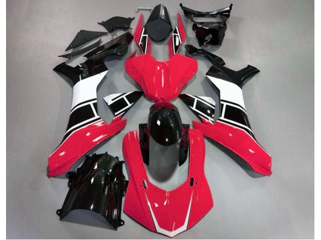 Gloss Red White and Black 2015-2019 Yamaha R1 Motorcycle Fairing