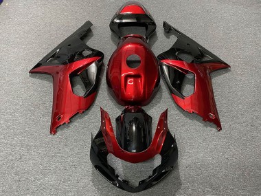 Gloss Red and Black 2001-2003 Suzuki GSXR 600-750 Motorcycle Fairing