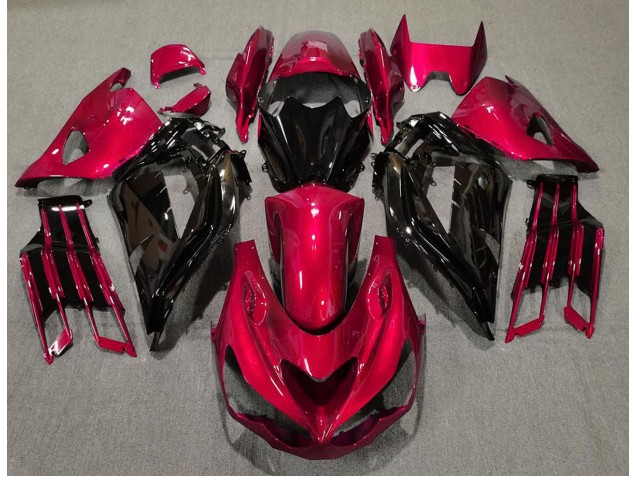 Gloss Red and Black 2012-2021 Kawasaki ZX14R Motorcycle Fairing