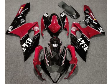 Gloss Red and Black Custom 2005-2006 Suzuki GSXR 1000 Motorcycle Fairing