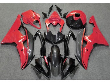 Gloss Red and Carbon 2008-2016 Yamaha R6 Motorcycle Fairing