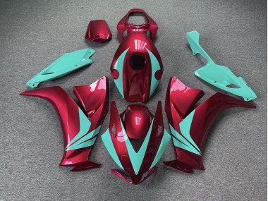 Gloss Red and Teal 2012-2016 Honda CBR1000RR Motorcycle Fairing