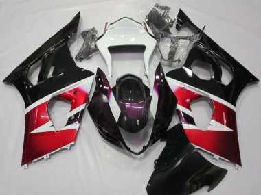 Gloss Red and White 2003-2004 Suzuki GSXR 1000 Motorcycle Fairing