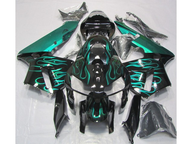 Gloss Teal Flame 2005-2006 Honda CBR600RR Motorcycle Fairing