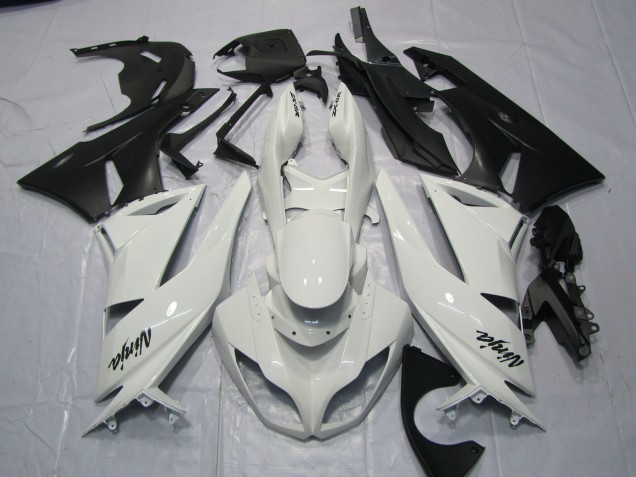 Gloss White 2009-2012 Kawasaki ZX6R Motorcycle Fairing