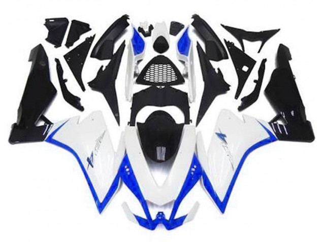 Gloss White & Blue 2010-2015 Aprilia RSV4 1000 Motorcycle Fairing