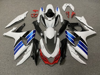 Gloss White Blue Black and Red 2009-2016 Suzuki GSXR 1000 Motorcycle Fairing